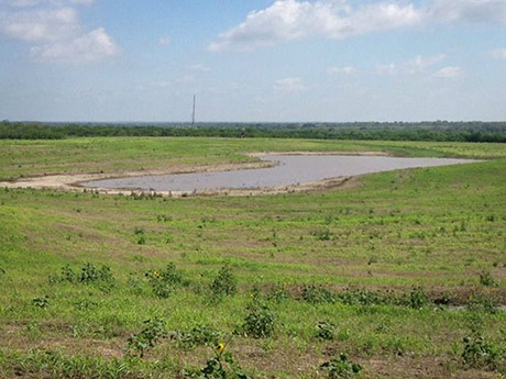 Brown Abandoned Mine After Reclamation